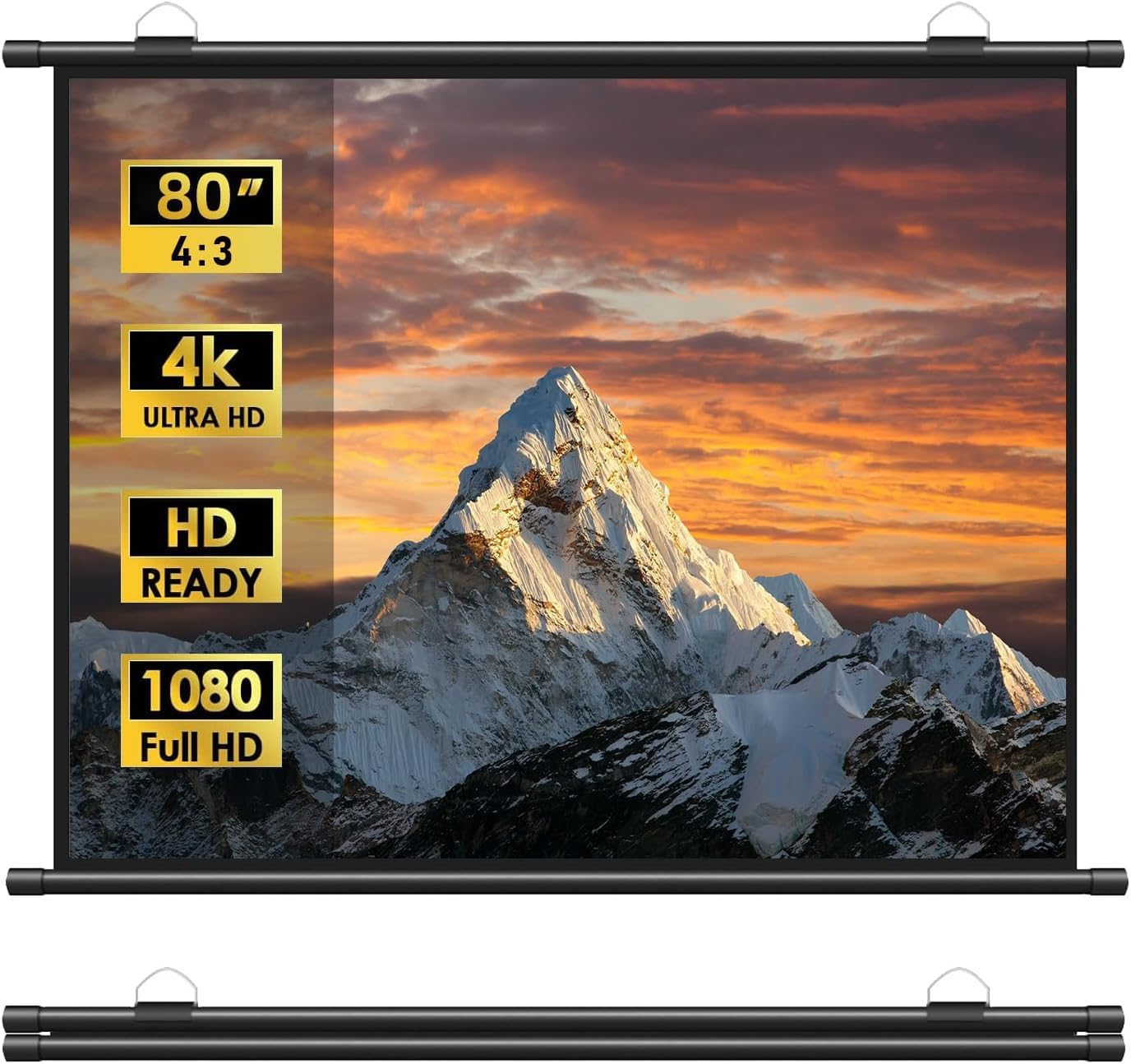 Amazon.co.jp: プロジェクター スクリーン 吊り下げ 80インチ 4:3 4K